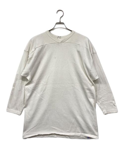 RUSSELL ATHLETIC（ラッセルアスレチック）RUSSELL ATHLETIC (ラッセルアスレチック) 80-90`SブランクフットボールTEE ホワイト サイズ:XXLの古着・服飾アイテム