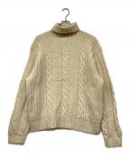 POLO RALPH LAURENポロ・ラルフローレン）の古着「90`Sハイネックケーブルニット」｜ホワイト