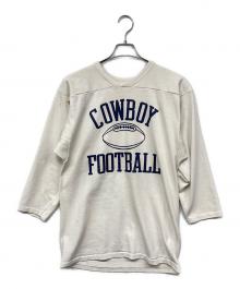 VINTAGE（ヴィンテージ）の古着「COWBOY FOOTBALL プリントフットボールTEE」｜ホワイト