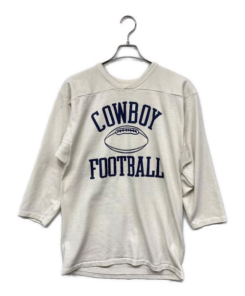 VINTAGE（ヴィンテージ）VINTAGE (ヴィンテージ) COWBOY FOOTBALL プリントフットボールTEE ホワイト サイズ:記載なしの古着・服飾アイテム