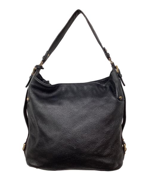 MICHAEL KORS（マイケル・コース）MICHAEL KORS (マイケル・コース) Bedford leather shoulder bag / ワンショルダーバッグ ブラックの古着・服飾アイテム