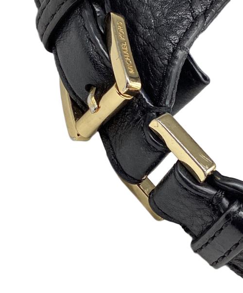 MICHAEL KORS（マイケル・コース）MICHAEL KORS (マイケル・コース) Bedford leather shoulder bag / ワンショルダーバッグ ブラックの古着・服飾アイテム