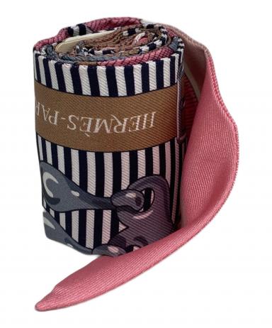 中古・古着通販】HERMES (エルメス) Twilly スカーフ ピンク 未使用品