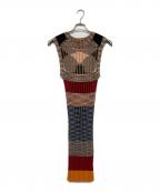 missoniミッソーニ）の古着「ノースリーブニットワンピース」｜マルチカラー