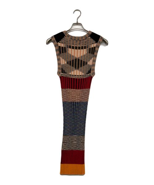 missoni（ミッソーニ）missoni (ミッソーニ) ノースリーブニットワンピース マルチカラー サイズ:42の古着・服飾アイテム