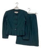 Christian Diorクリスチャン ディオール）の古着「ノーカラージャケットセットアップ」｜グリーン