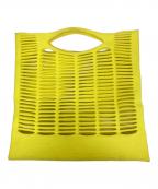 GOOD GOODS ISSEY MIYAKEグッドグッズ イッセイミヤケ）の古着「MOKKO ハンドバッグ」｜イエロー