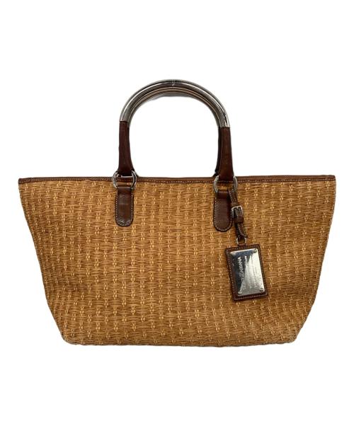 DOLCE & GABBANA（ドルチェ＆ガッバーナ）DOLCE & GABBANA (ドルチェ＆ガッバーナ) MISS ELSIE ストロートートバッグ ブラウンの古着・服飾アイテム