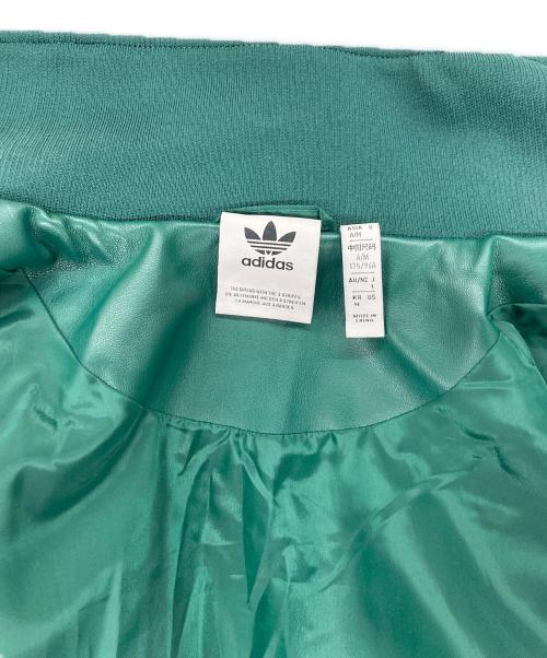 adidas（アディダス）adidas (アディダス) フェイクレザー ファイヤーバード トラックスーツジャケット グリーン サイズ:Lの古着・服飾アイテム