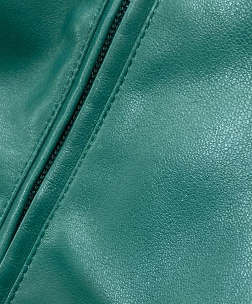 adidas（アディダス）adidas (アディダス) フェイクレザー ファイヤーバード トラックスーツジャケット グリーン サイズ:Lの古着・服飾アイテム