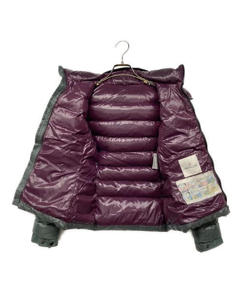 MONCLER（モンクレール）MONCLER (モンクレール) Bady / バディ ショートダウンジャケット グリーングレー×パープル サイズ:00の古着・服飾アイテム