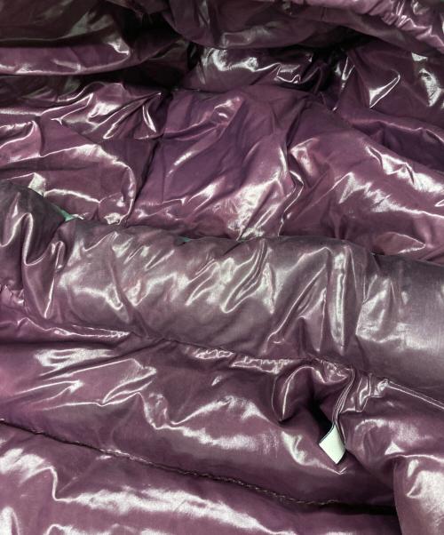 MONCLER（モンクレール）MONCLER (モンクレール) Bady / バディ ショートダウンジャケット グリーングレー×パープル サイズ:00の古着・服飾アイテム