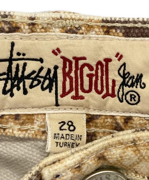 stussy（ステューシー）stussy (ステューシー) Washed Canvas Big OL / ウォッシュド キャンバス ビッグ デニム ベージュ サイズ:28の古着・服飾アイテム