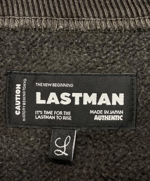 LASTMAN（ラストマン）LASTMAN (ラストマン) CREW NECK SWEAT / 刺繍デザイン クルーネック スウェット 242LM-CT17  ブラック サイズ:Lの古着・服飾アイテム