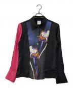 PAUL SMITHポールスミス）の古着「転写プリントシャツ」｜ブラック×ピンク