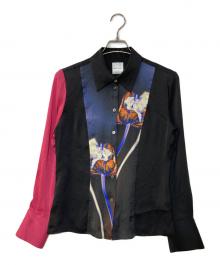 PAUL SMITH（ポールスミス）の古着「転写プリントシャツ」｜ブラック×ピンク
