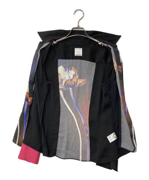 PAUL SMITH（ポールスミス）PAUL SMITH (ポールスミス) 転写プリントシャツ ブラック×ピンク サイズ:42の古着・服飾アイテム