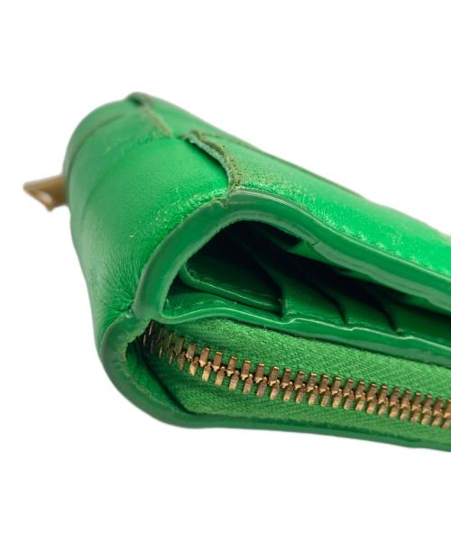 BOTTEGA VENETA（ボッテガベネタ）BOTTEGA VENETA (ボッテガベネタ) Cassette Intrecciato Compact Wallet/カセットイントレチャートコンパクトウォレット グリーンの古着・服飾アイテム