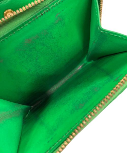 BOTTEGA VENETA（ボッテガベネタ）BOTTEGA VENETA (ボッテガベネタ) Cassette Intrecciato Compact Wallet/カセットイントレチャートコンパクトウォレット グリーンの古着・服飾アイテム