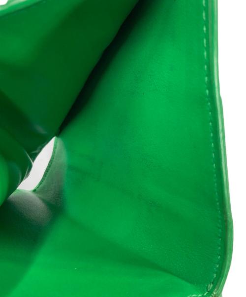 BOTTEGA VENETA（ボッテガベネタ）BOTTEGA VENETA (ボッテガベネタ) Cassette Intrecciato Compact Wallet/カセットイントレチャートコンパクトウォレット グリーンの古着・服飾アイテム