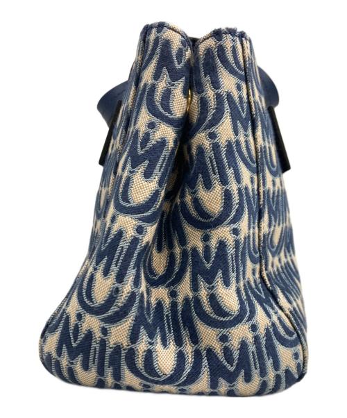 MIU MIU（ミュウミュウ）MIU MIU (ミュウミュウ) MIU EVERYWHERE / ミュウ エヴリウェア トートバッグ ブルー  ベージュ×ブルーの古着・服飾アイテム