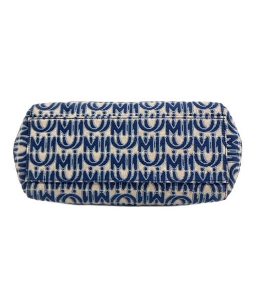 MIU MIU（ミュウミュウ）MIU MIU (ミュウミュウ) MIU EVERYWHERE / ミュウ エヴリウェア トートバッグ ブルー  ベージュ×ブルーの古着・服飾アイテム