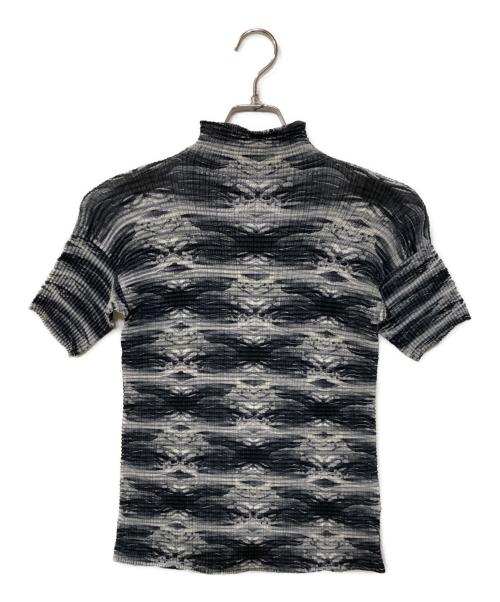ISSEY MIYAKE FETE（イッセイミヤケフェット）ISSEY MIYAKE FETE (イッセイミヤケフェット) 総柄プリーツTEE グレー サイズ:02の古着・服飾アイテム