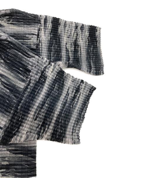 ISSEY MIYAKE FETE（イッセイミヤケフェット）ISSEY MIYAKE FETE (イッセイミヤケフェット) 総柄プリーツTEE グレー サイズ:02の古着・服飾アイテム
