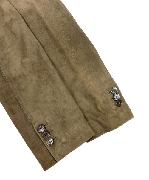 Cinquanta（チンクワンタ）Cinquanta (チンクワンタ) ゴートスウェードテーラードジャケット ブラウン サイズ:44の古着・服飾アイテム