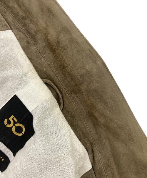 Cinquanta（チンクワンタ）Cinquanta (チンクワンタ) ゴートスウェードテーラードジャケット ブラウン サイズ:44の古着・服飾アイテム