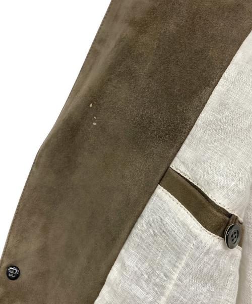 Cinquanta（チンクワンタ）Cinquanta (チンクワンタ) ゴートスウェードテーラードジャケット ブラウン サイズ:44の古着・服飾アイテム