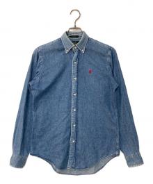 POLO RALPH LAUREN（ポロ・ラルフローレン）の古着「80`Sボタンダウンデニムシャツ」｜インディゴ