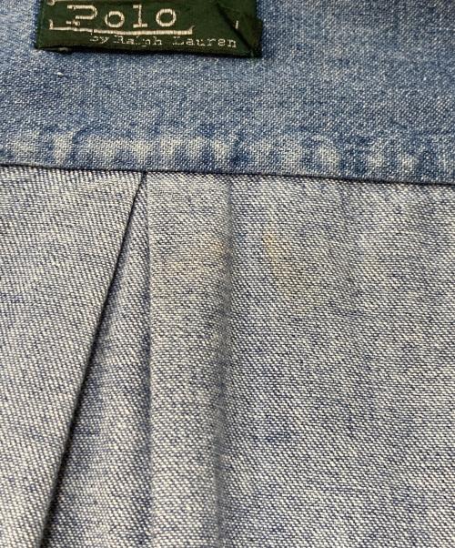 POLO RALPH LAUREN（ポロ・ラルフローレン）POLO RALPH LAUREN (ポロ・ラルフローレン) 80`Sボタンダウンデニムシャツ インディゴ サイズ:Lの古着・服飾アイテム