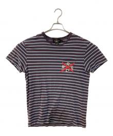 RRL（ダブルアールエル）の古着「ボーダーポケットTEE」｜ネイビー
