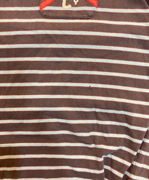 RRL（ダブルアールエル）RRL (ダブルアールエル) ボーダーポケットTEE ネイビー サイズ:Mの古着・服飾アイテム