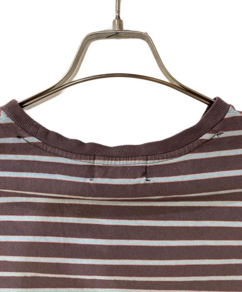 RRL（ダブルアールエル）RRL (ダブルアールエル) ボーダーポケットTEE ネイビー サイズ:Mの古着・服飾アイテム