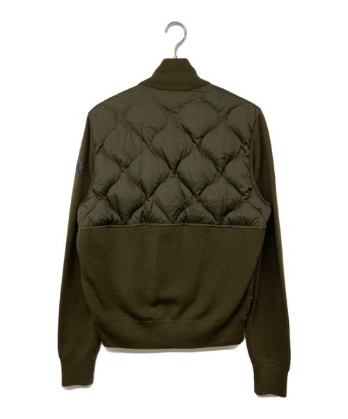 MONCLER（モンクレール）MONCLER (モンクレール) MAGLIONE / マッリオーネ ニット切替キルティングダウンジャケット カーキ サイズ:Lの古着・服飾アイテム