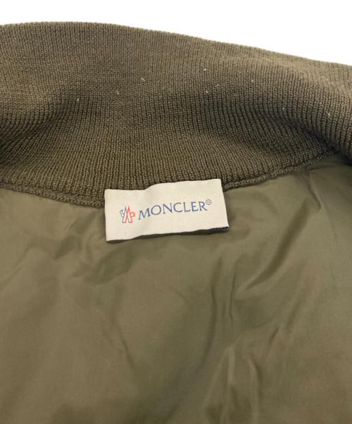 MONCLER（モンクレール）MONCLER (モンクレール) MAGLIONE / マッリオーネ ニット切替キルティングダウンジャケット カーキ サイズ:Lの古着・服飾アイテム