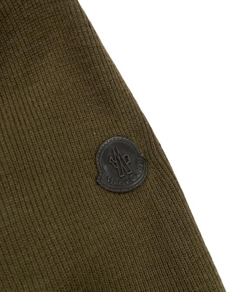 MONCLER（モンクレール）MONCLER (モンクレール) MAGLIONE / マッリオーネ ニット切替キルティングダウンジャケット カーキ サイズ:Lの古着・服飾アイテム