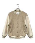 HER LIP TOハーリップトゥ）の古着「H Logo Varsity Jacket」｜ベージュ