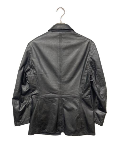 JIL SANDER（ジルサンダー）JIL SANDER (ジルサンダー) リバーシブルレザーナイロンジャケット ブラック サイズ:48の古着・服飾アイテム