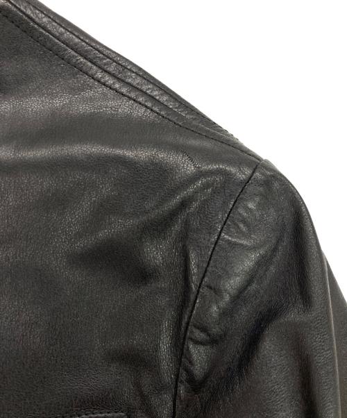 JIL SANDER（ジルサンダー）JIL SANDER (ジルサンダー) リバーシブルレザーナイロンジャケット ブラック サイズ:48の古着・服飾アイテム