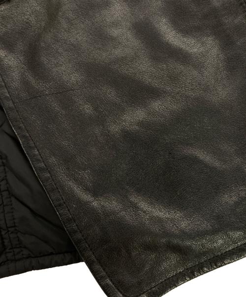 JIL SANDER（ジルサンダー）JIL SANDER (ジルサンダー) リバーシブルレザーナイロンジャケット ブラック サイズ:48の古着・服飾アイテム