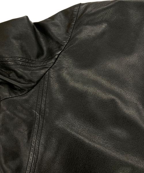 JIL SANDER（ジルサンダー）JIL SANDER (ジルサンダー) リバーシブルレザーナイロンジャケット ブラック サイズ:48の古着・服飾アイテム
