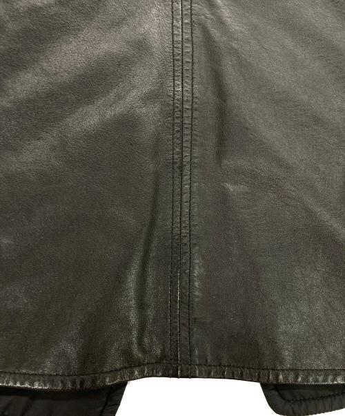 JIL SANDER（ジルサンダー）JIL SANDER (ジルサンダー) リバーシブルレザーナイロンジャケット ブラック サイズ:48の古着・服飾アイテム