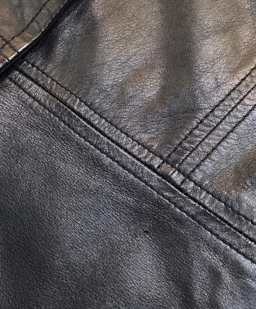 JIL SANDER（ジルサンダー）JIL SANDER (ジルサンダー) リバーシブルレザーナイロンジャケット ブラック サイズ:48の古着・服飾アイテム