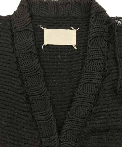 Maison Martin Margiela（メゾンマルタンマルジェラ）Maison Martin Margiela (メゾンマルタンマルジェラ) モヘヤニットカーデベスト ブラック サイズ:Sの古着・服飾アイテム