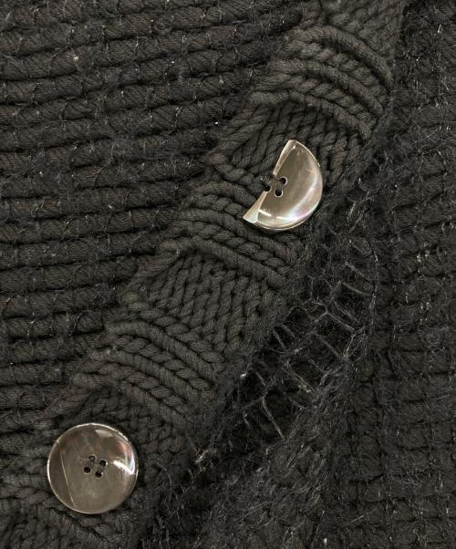 Maison Martin Margiela（メゾンマルタンマルジェラ）Maison Martin Margiela (メゾンマルタンマルジェラ) モヘヤニットカーデベスト ブラック サイズ:Sの古着・服飾アイテム