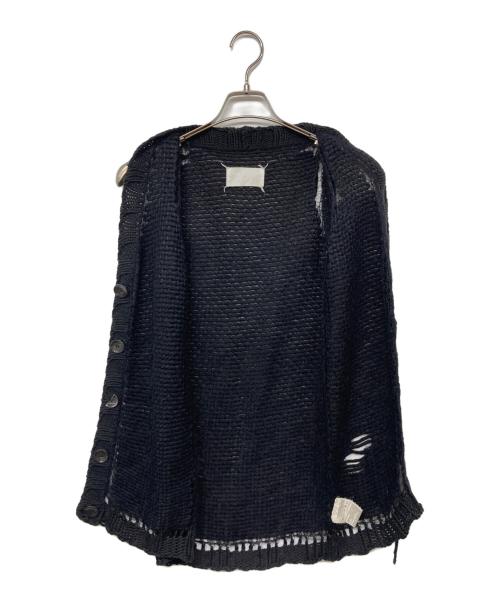 Maison Martin Margiela（メゾンマルタンマルジェラ）Maison Martin Margiela (メゾンマルタンマルジェラ) モヘヤニットカーデベスト ブラック サイズ:Sの古着・服飾アイテム