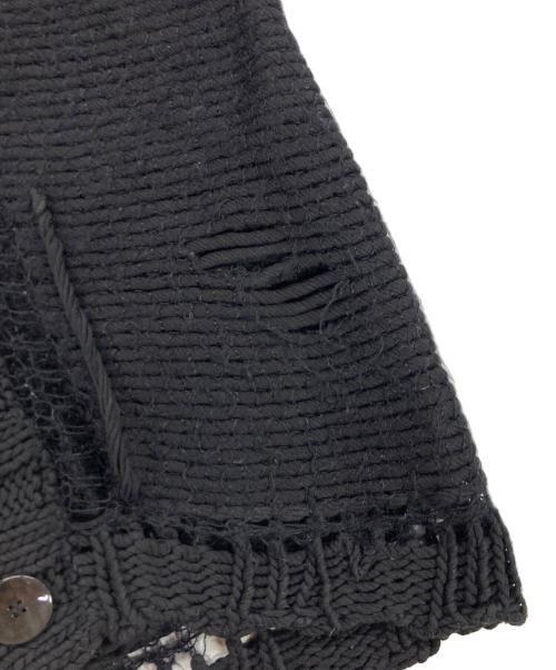 Maison Martin Margiela（メゾンマルタンマルジェラ）Maison Martin Margiela (メゾンマルタンマルジェラ) モヘヤニットカーデベスト ブラック サイズ:Sの古着・服飾アイテム